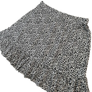 Flowy American Eagle Animal Print Mini Skirt
